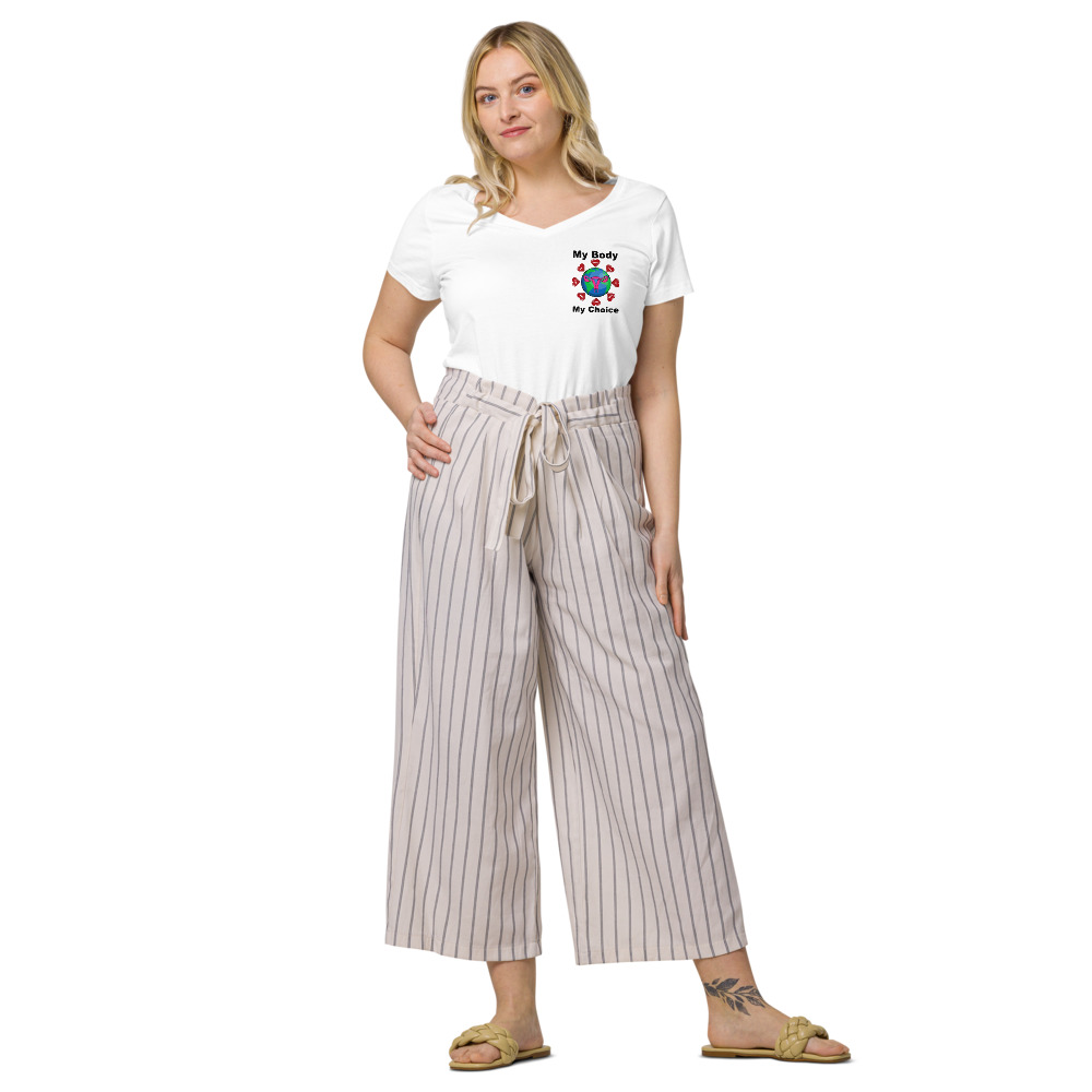 Women’s fitted v-neck t-shirt - Image 2